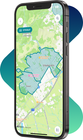 mapa de zona ZBE en viladecans